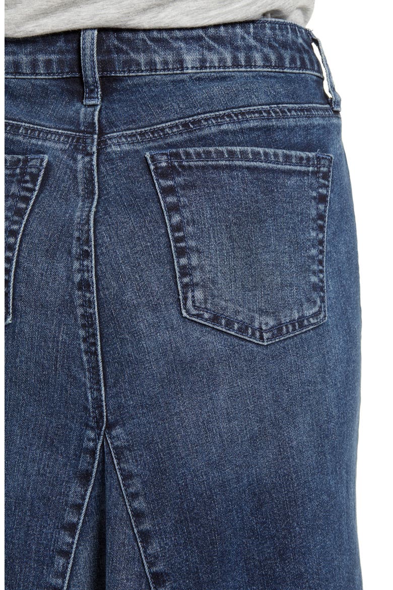 Long Jean Skirt, Alternate, color, DEEP BLUE