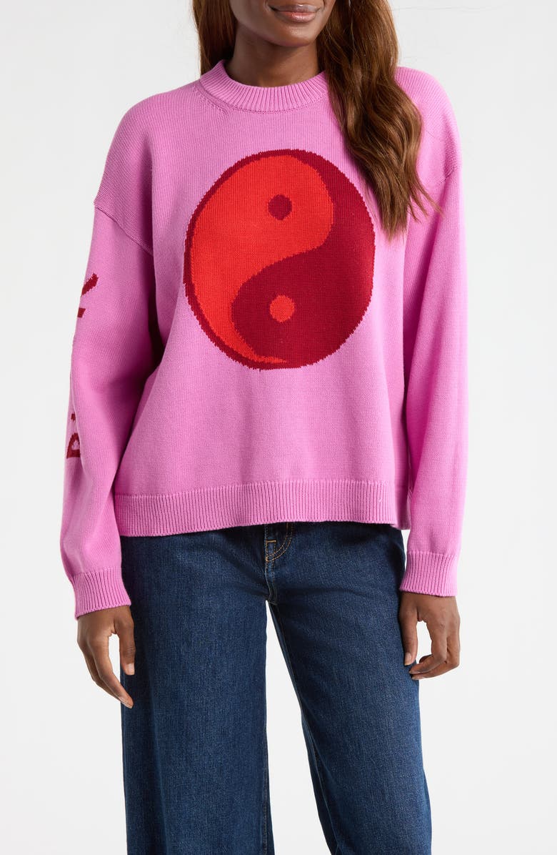 STAUD Giada Cotton Sweater, Main, color, Orchid