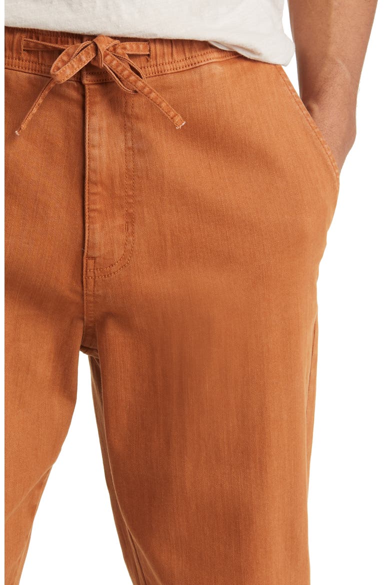 Pull-On Crop Tapered Pants, Alternate, color, RUST ARGAN OIL