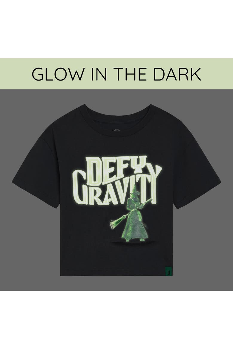Cropped Drop Shoulder T-Shirt, Alternate, color, Charcoal Elphaba