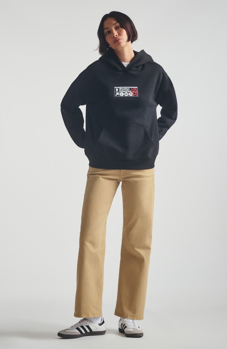 Brooklyn Industries Live Work Create Hoodie, Alternate, color, Black