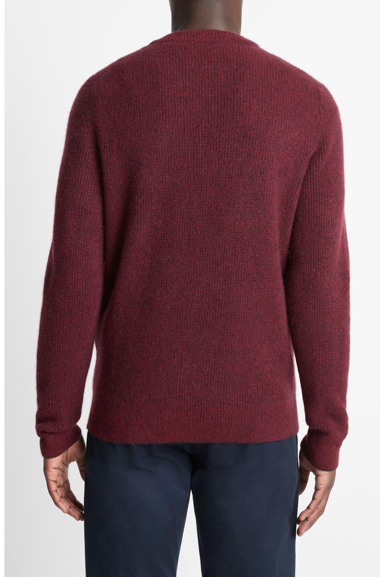 Boiled Cashmere Crewneck Sweater, Alternate, color, COASTAL/ WINTER BERRY