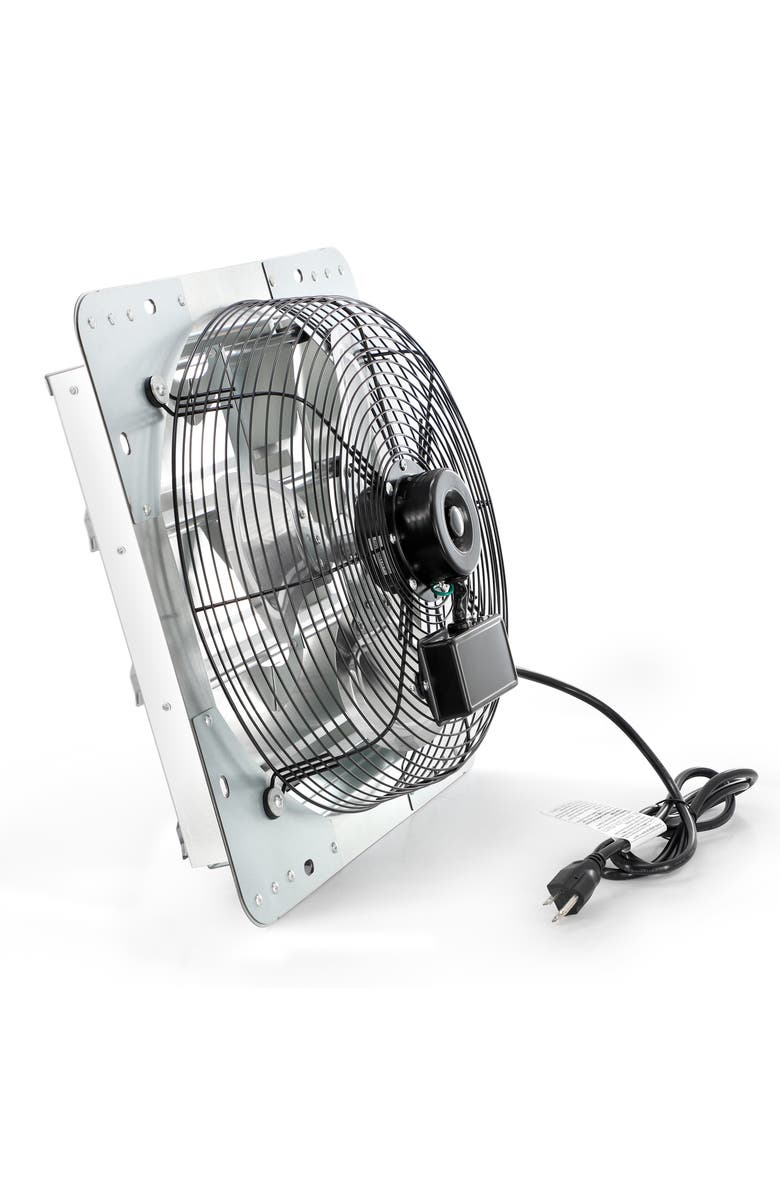 Vie Air 14 Inch Shutter Exhaust Fan with Power Cord, Alternate, color, Chrome