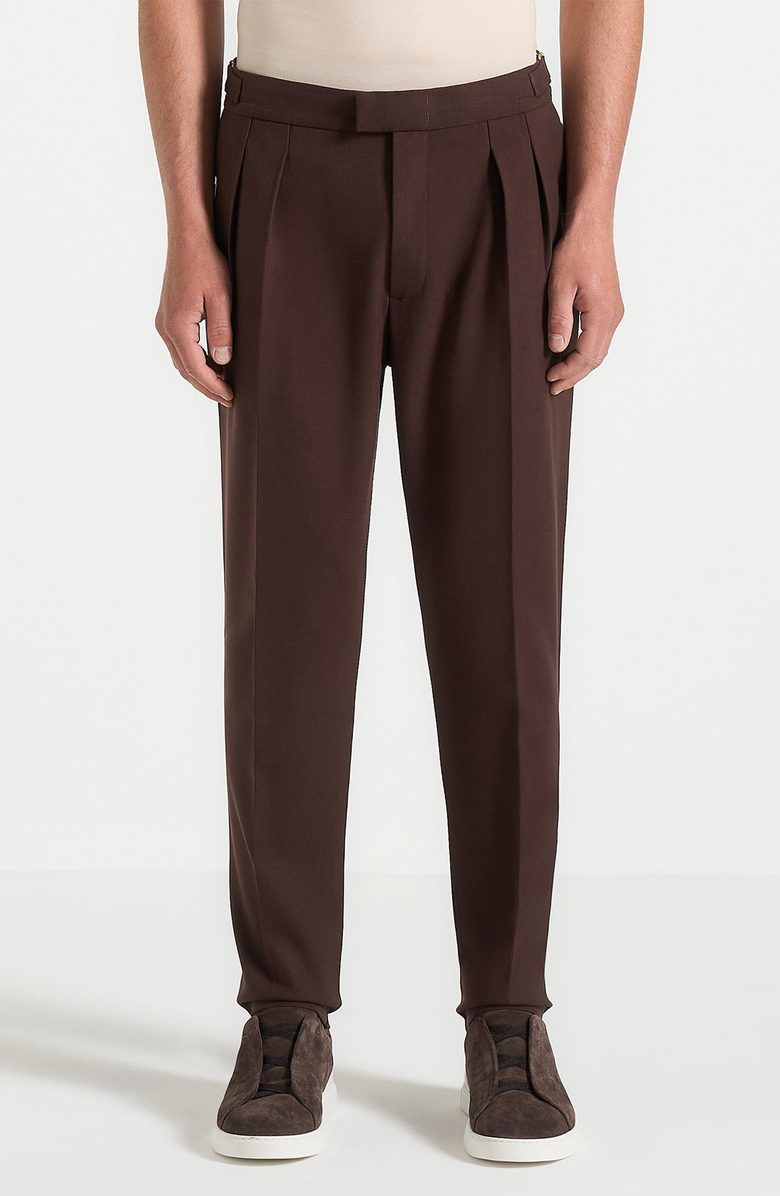 Manière De Voir Hubert Slim Fit Tailored Trousers, Alternate, color, Brown