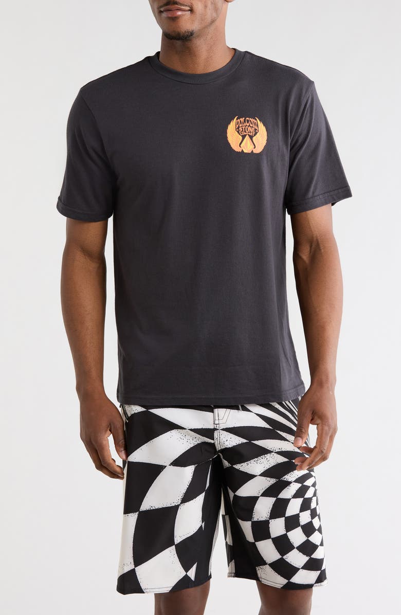 Volcom Dactyl Graphic T-Shirt, Main, color, Washed Black Heather