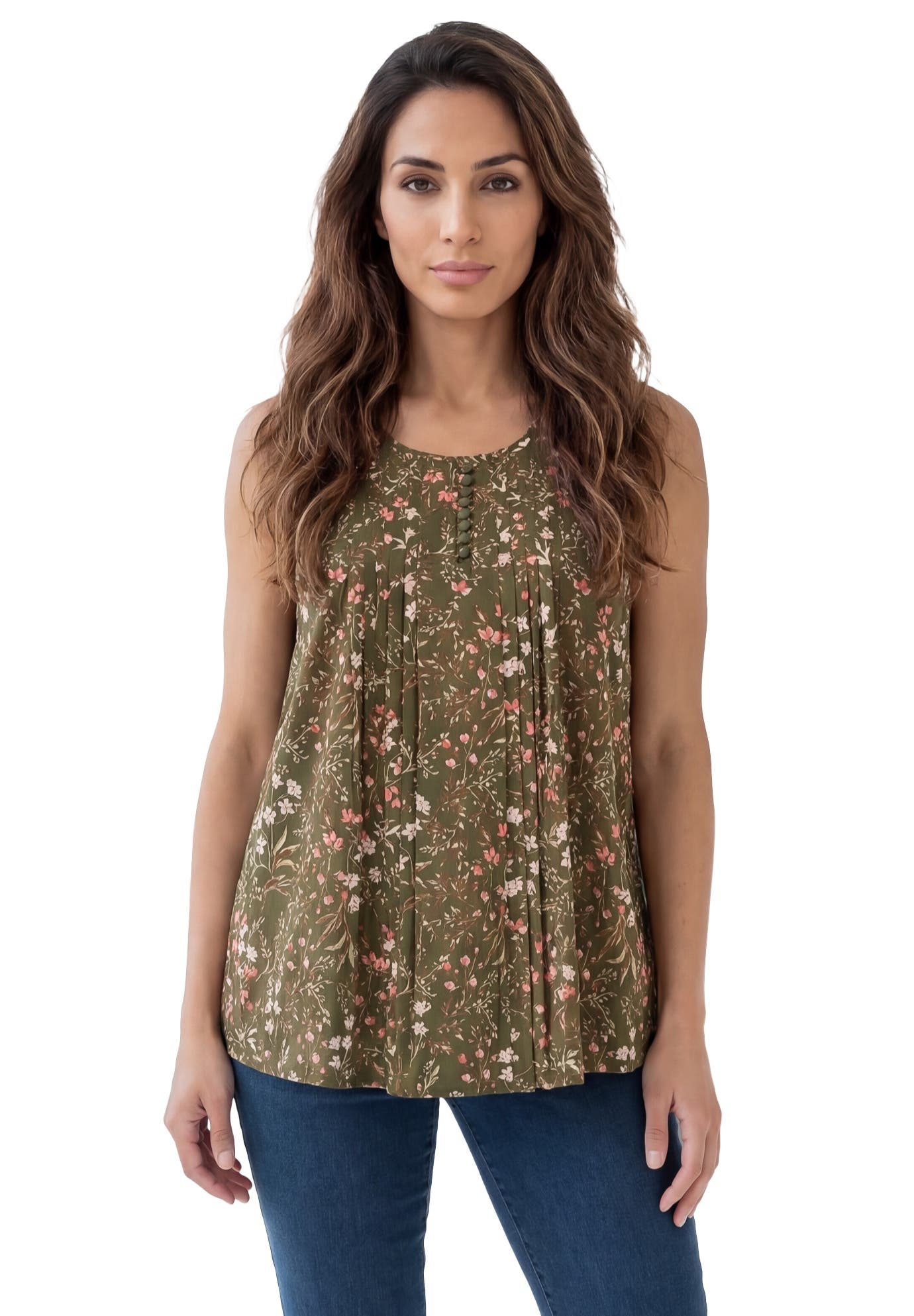selected DARK OLIVE FLORAL PRINT