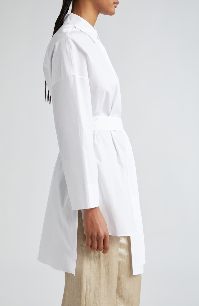 Max Mara Tea Belted Cotton Tunic, Alternate, color, 