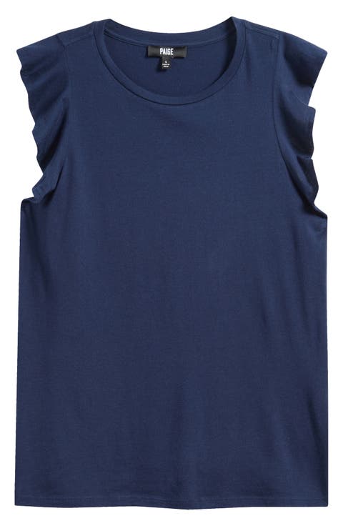 Alaria Flutter Sleeve Pima Cotton Top
