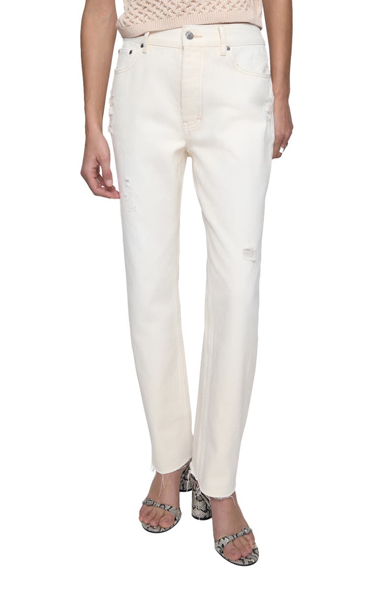 Rebecca Minkoff Heidi Distressed High Waist Raw Hem Boyfriend Jeans, Main, color, 