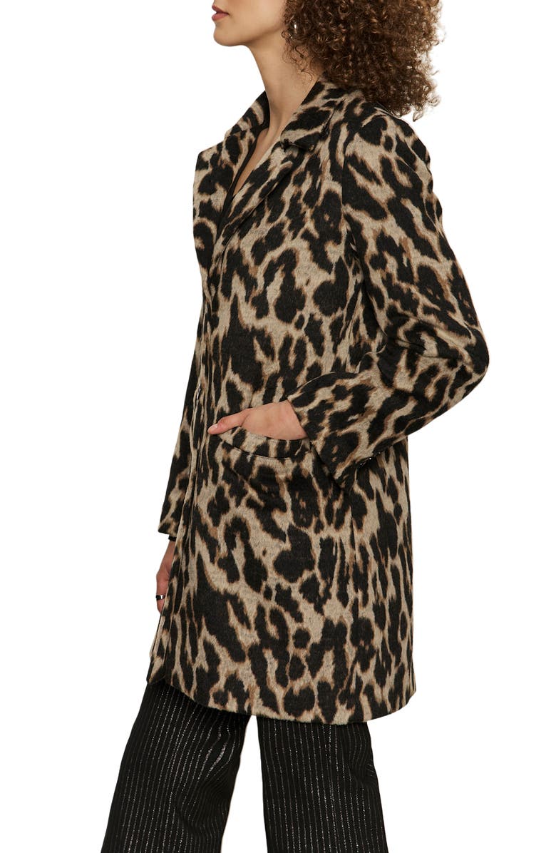 Sanctuary Downtown Leopard Print Jacket, Alternate, color, Leopard Brown