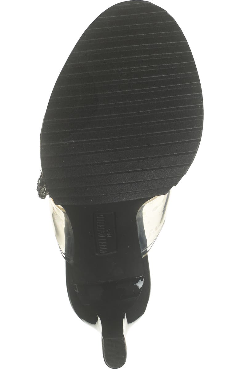 KARL LAGERFELD PARIS Bedika Crystal Embellished Clear Strap Sandal, Alternate, color,