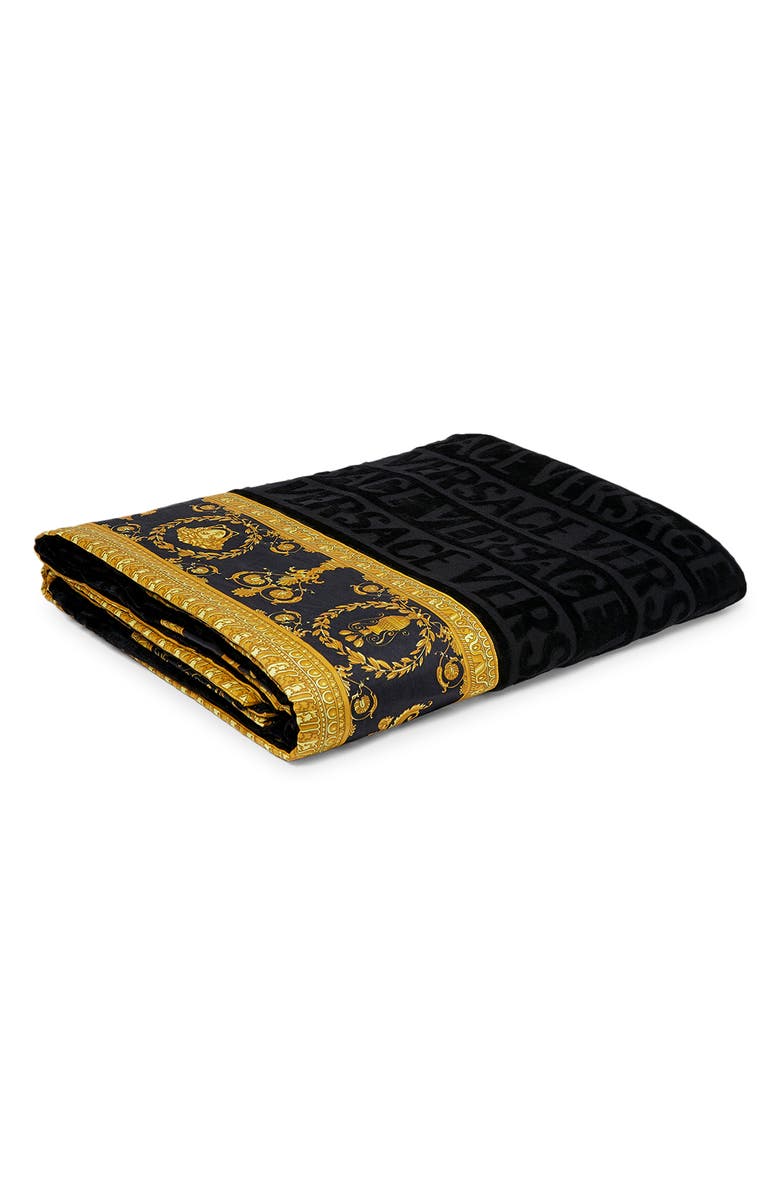 Versace I Heart Baroque Beach Towel, Main, color,
