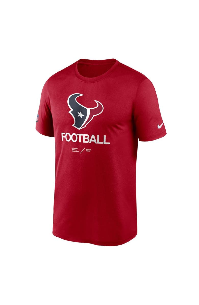 Nike Men's Nike Red Houston Texans Sideline Infograph Performance T-Shirt, Alternate, color, 