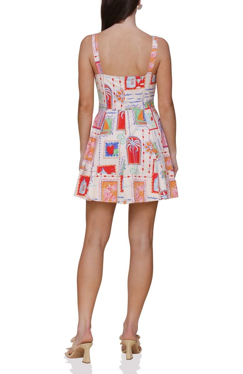 Avec Les Filles Sweetheart Neck Stretch Cotton Mini Sundress, Alternate, color, 