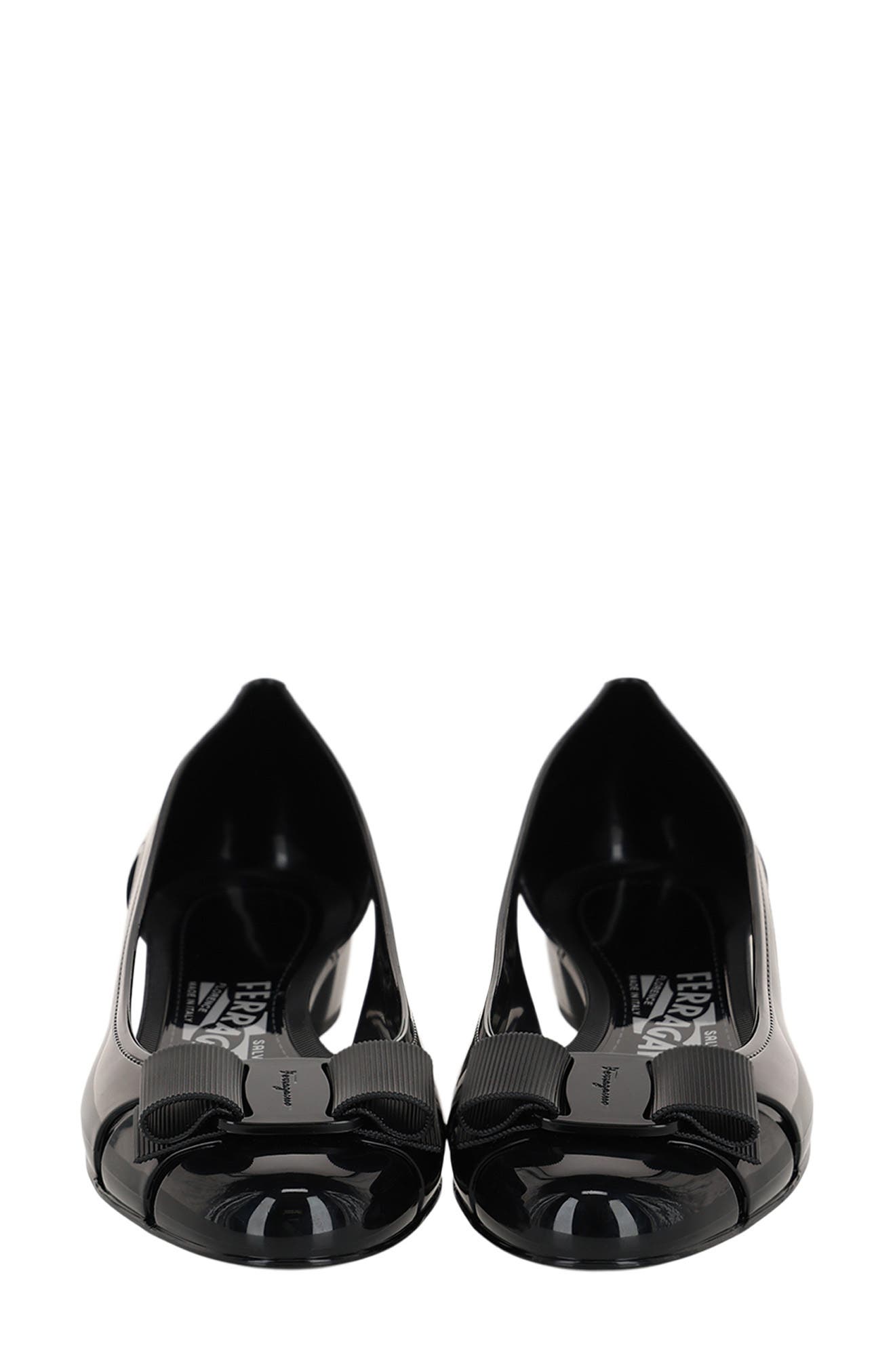 FERRAGAMO Vara Bow Cutout Flat, Alternate, color, 