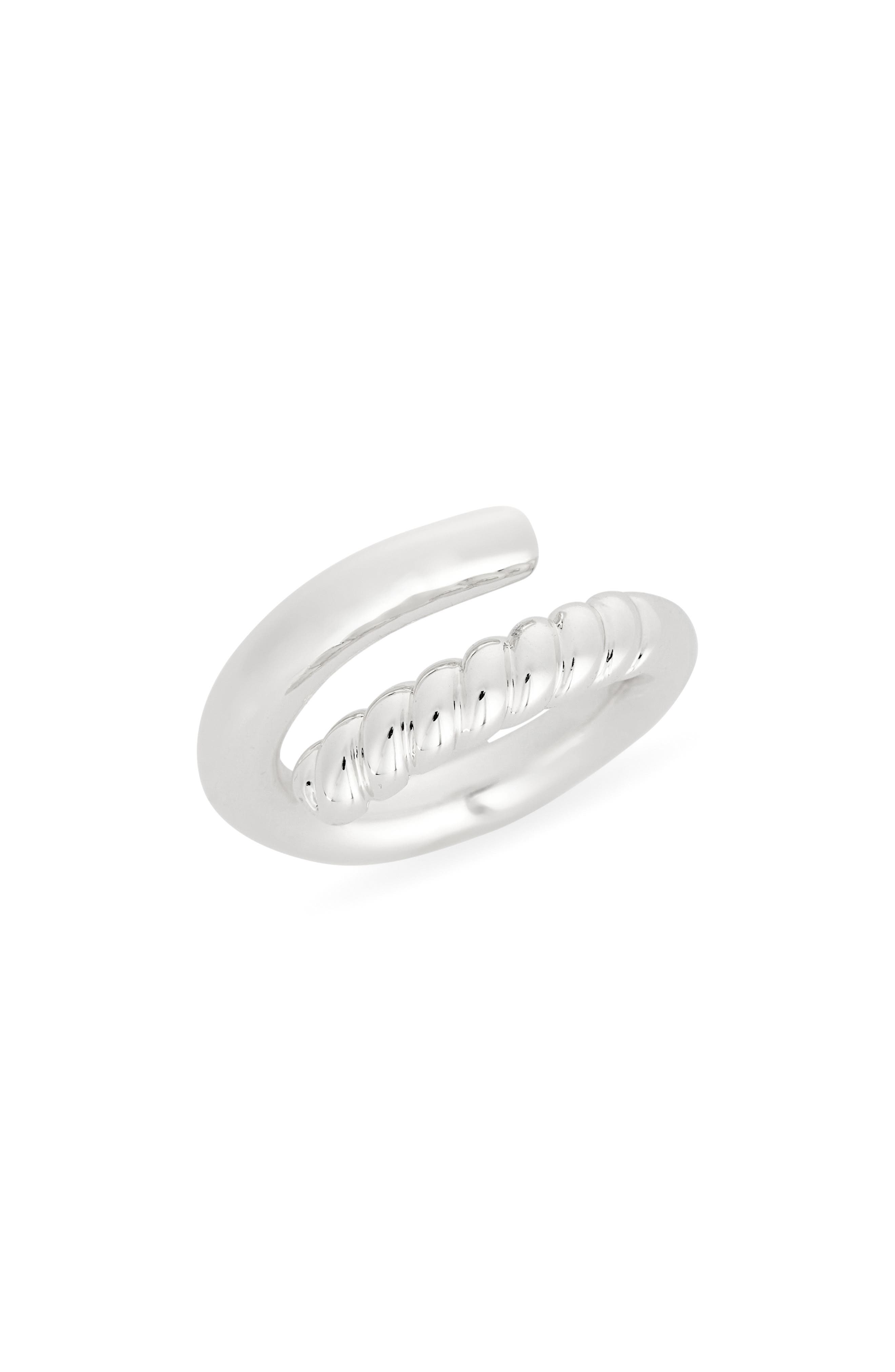 Demi Fine Textured Bypass Ring
