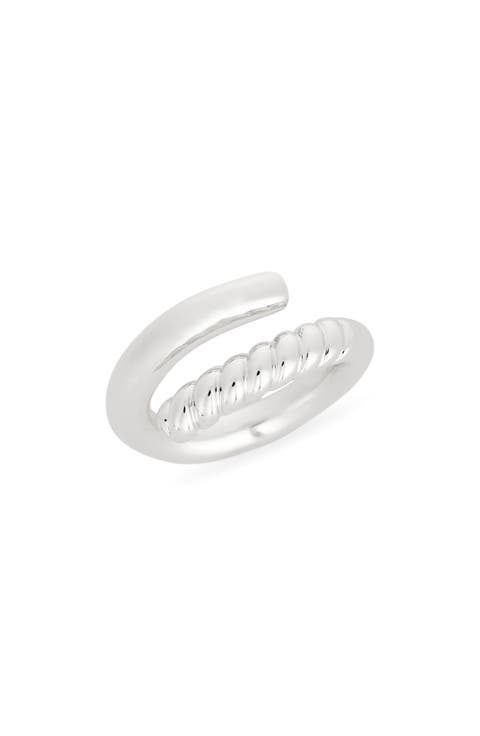 Demi Fine Textured Bypass Ring