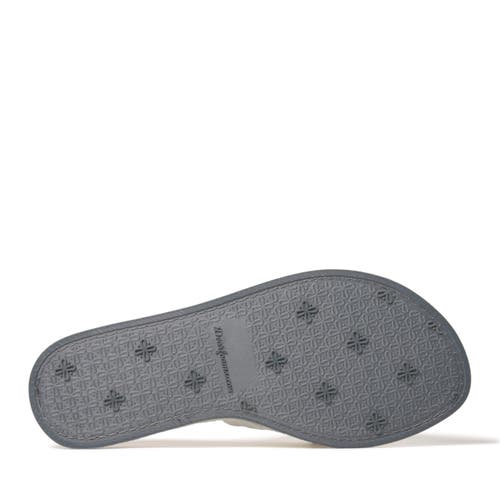 DEARFOAMS DEARFOAMS BEATRICE QUILTED MICROFIBER TERRY SHOWER SLIDE SLIPPER
