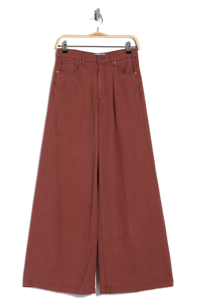 PAIGE Lennie Wide Leg Jeans, Alternate, color, Bricktone