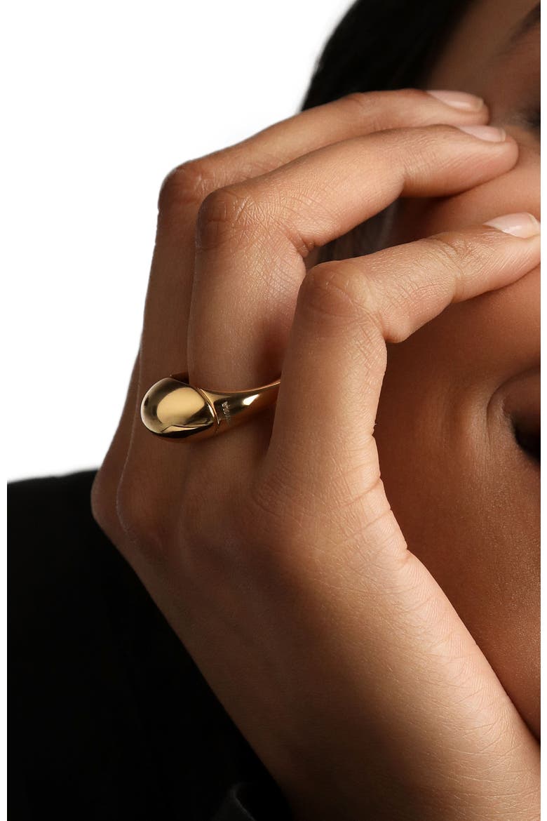 Bold Dome Ring, Alternate, color, Gold
