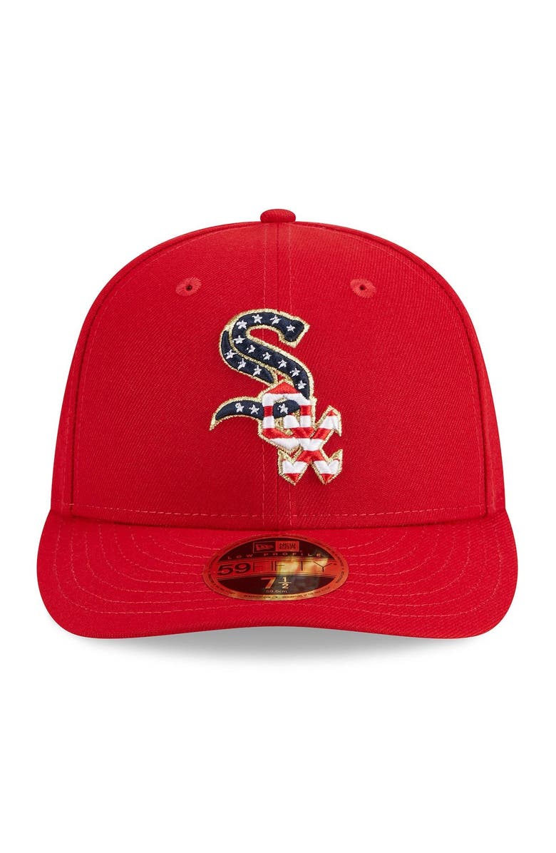 New Era Men's New Era  Red Chicago White Sox 2023 Fourth of July Low Profile 59FIFTY Fitted Hat, Alternate, color, Red