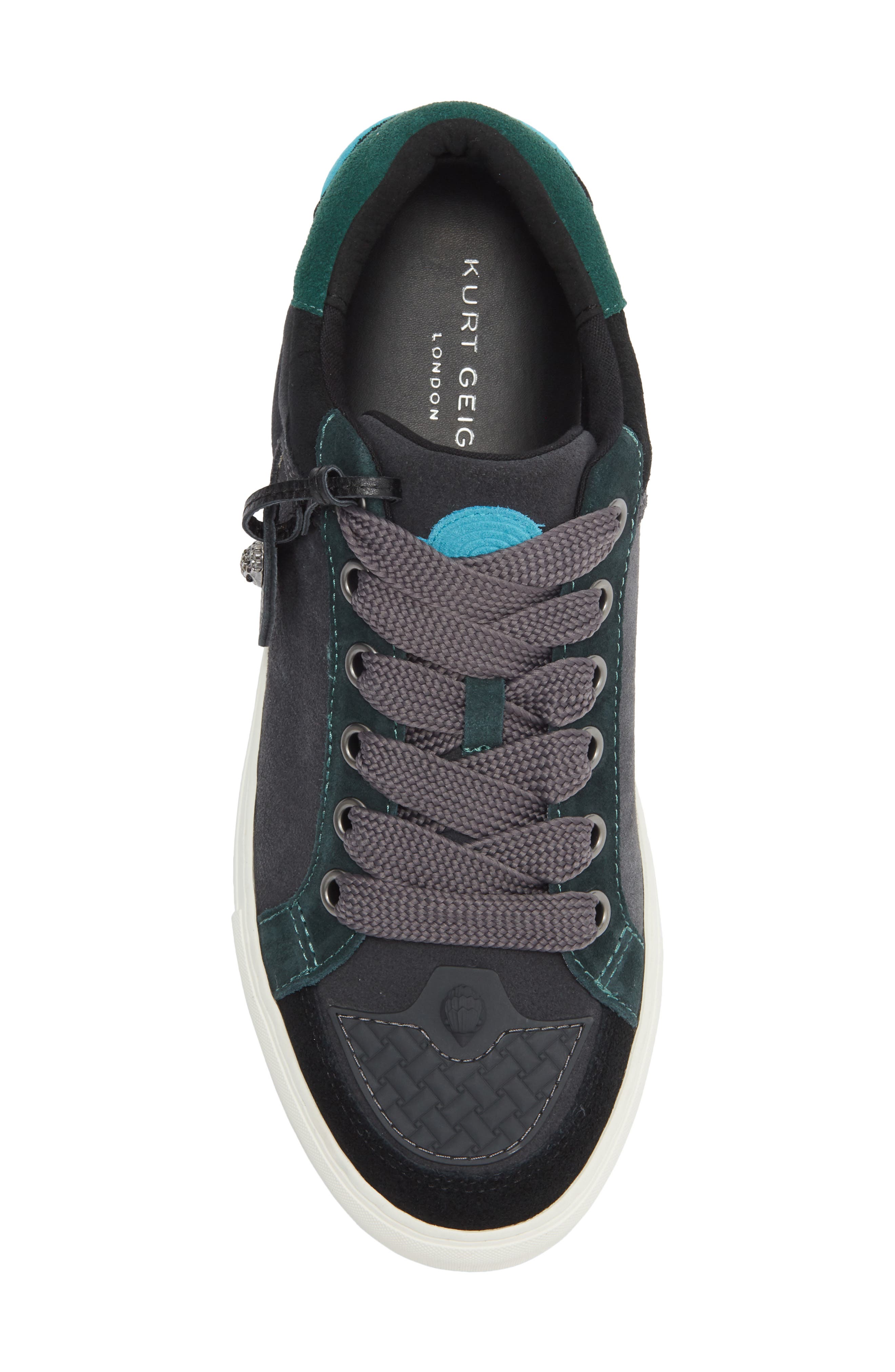 Kurt Geiger London Southbank Tag Sneaker, Alternate, color, Black/ Green
