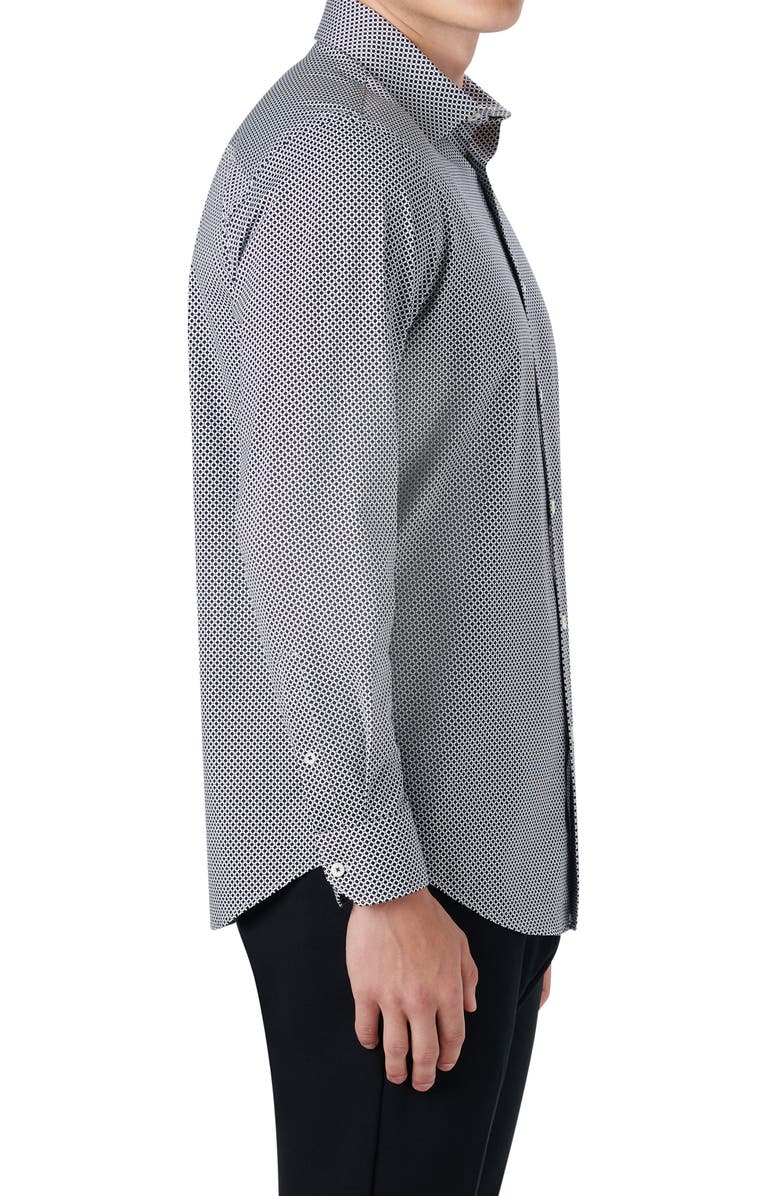 Bugatchi OoohCotton<sup>®</sup> Diamond Print Button-Up Shirt, Alternate, color, 