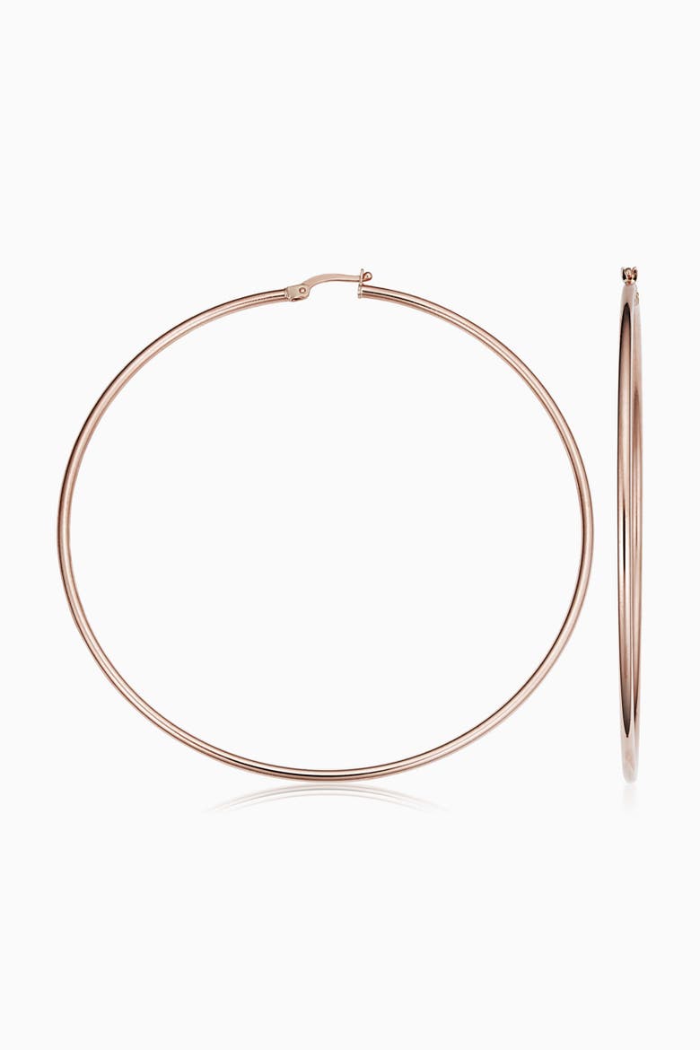 14K Gold Everything Oversized Hoop Earrings, Main, color, Rose Gold