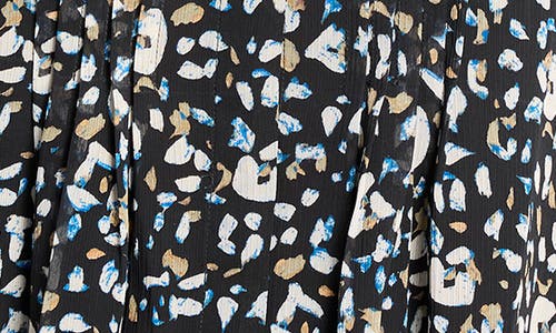 Nic + Zoe Nic+zoe Cheetah Pintuck Button-up Shirt In Blue