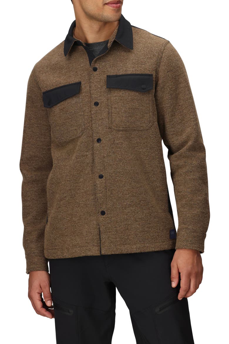 Ranger Shirt Jacket, Main, color, COYOTE HEATHER
