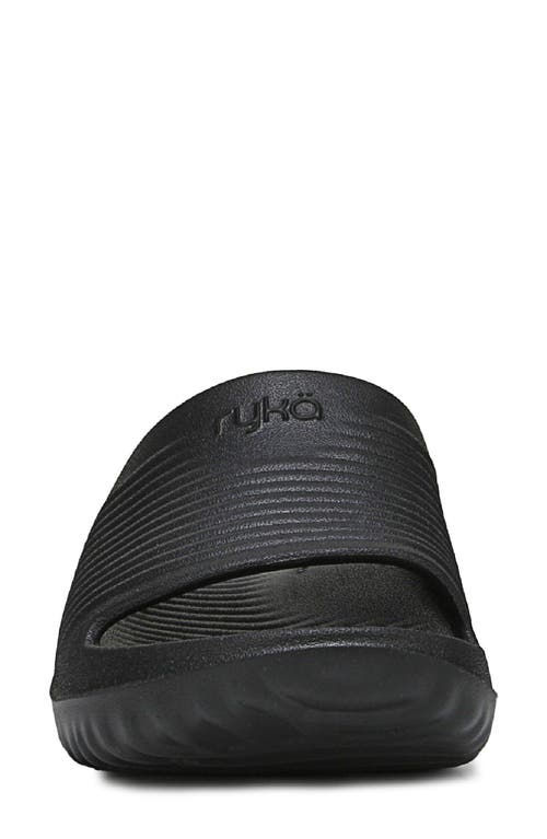 Ryka Rykä Echo Recovery Slide Sandal In Black