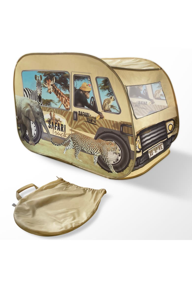 Safari Truck Tent Pop up Playhouse, Wildlife Animal, 3+, Main, color, Multicolored