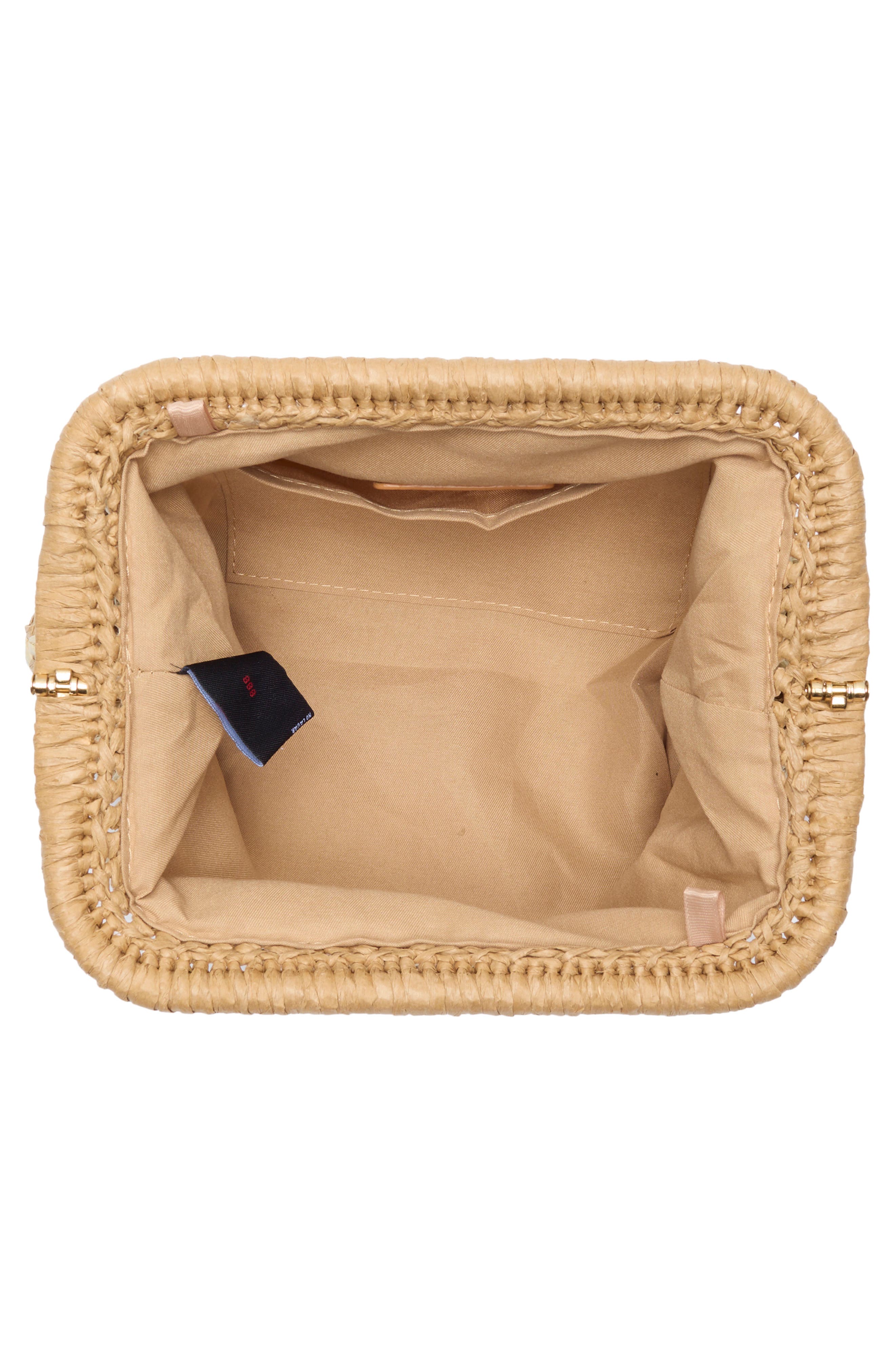 URBAN EXPRESSIONS HANDBAGS Straw Clutch, Alternate, color, Camel
