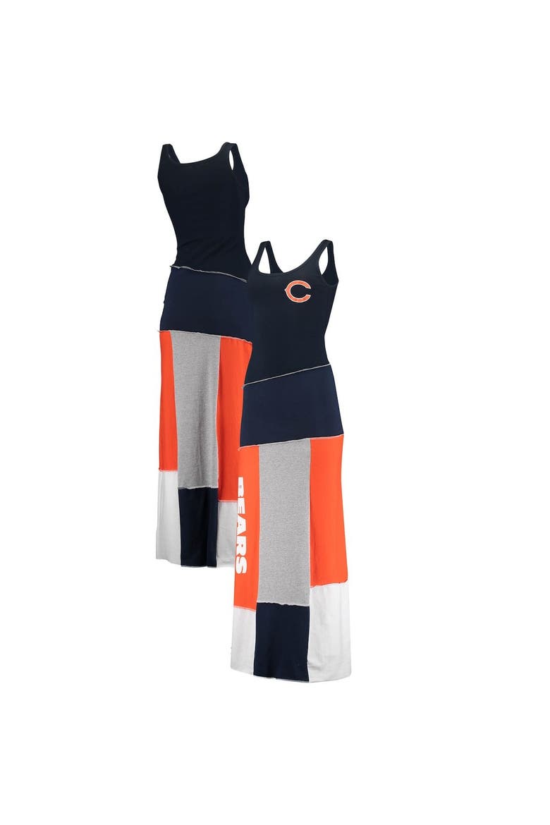 Women's Refried Apparel Navy Chicago Bears Tri-Blend Sleeveless Maxi Dress, Main, color, Navy