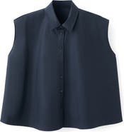 MANGO Sleeveless Cotton Button-Up Shirt