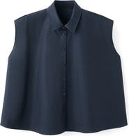MANGO Sleeveless Cotton Button-Up Shirt