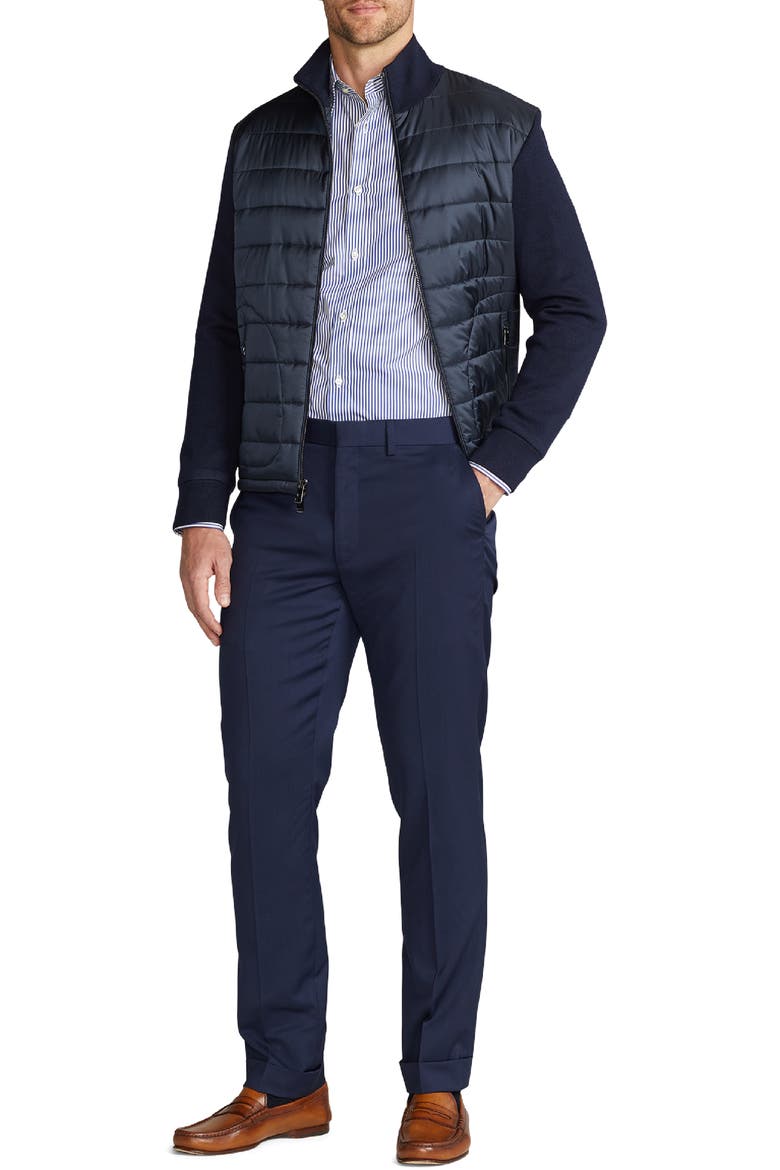 Quilted Nylon & Wool Knit Jacket, Alternate, color, CLASSIC CHAIRMAN NAVY