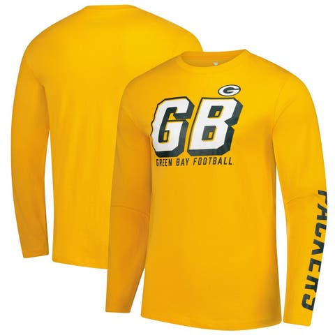 Men's Fanatics  Gold Green Bay Packers Long Sleeve T-Shirt
