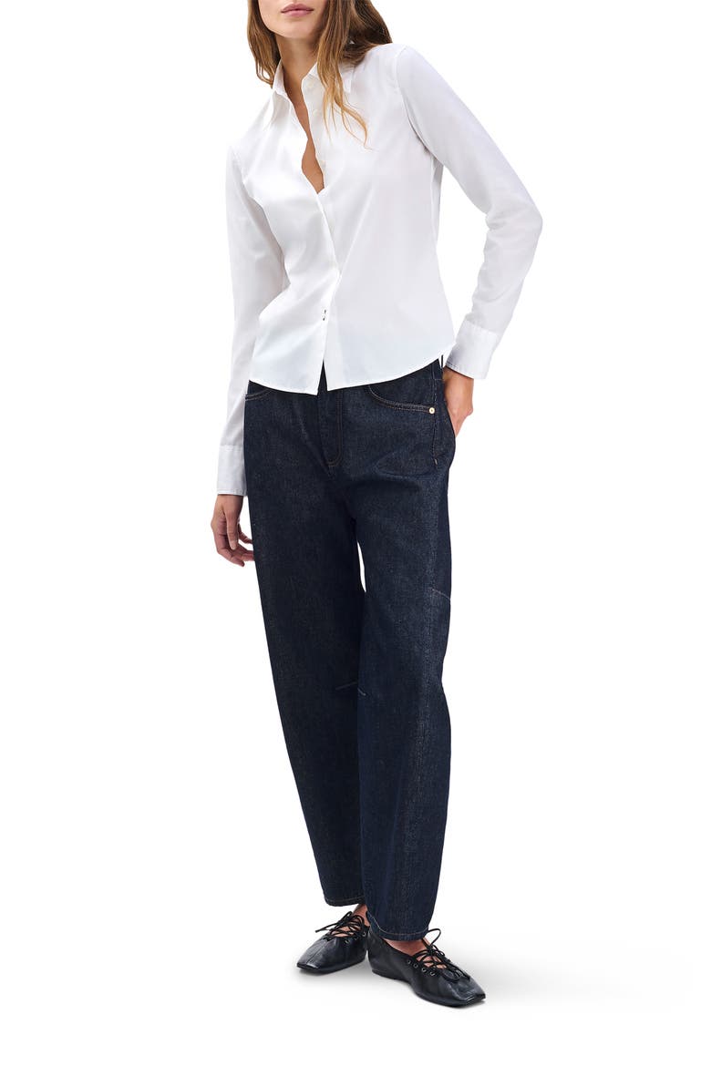 Dayton Cotton Poplin Button-Up Shirt, Alternate, color, WHITE