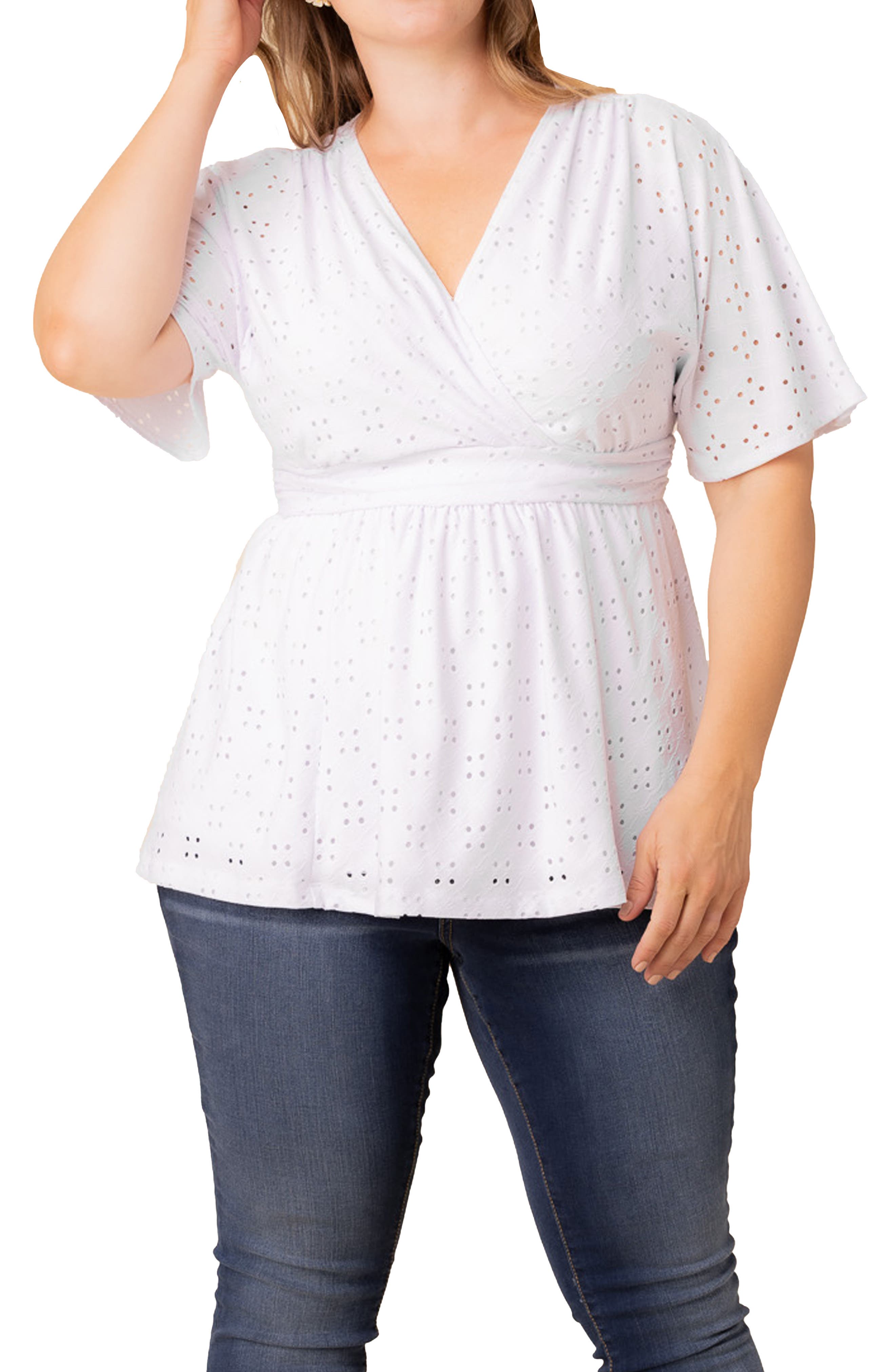 Sunny Day Eyelet Wrap Top - image 3