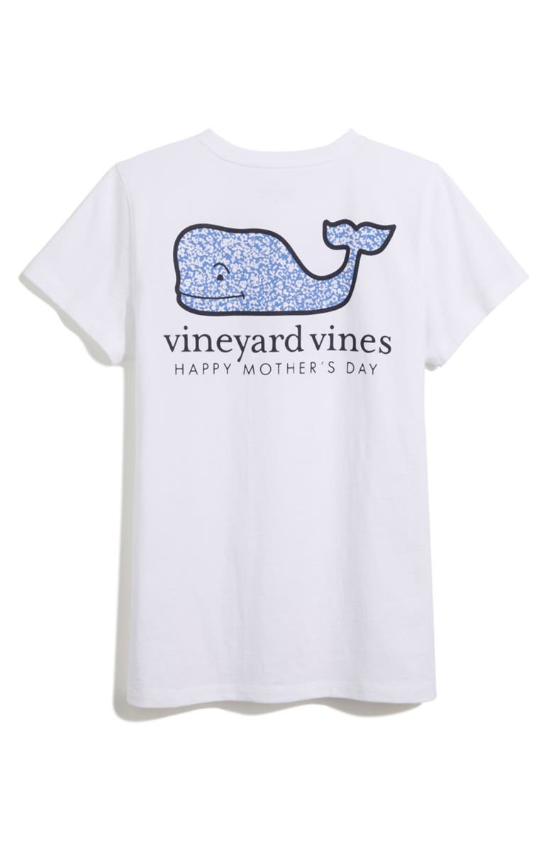 vineyard vines Mother's Day Floral Whale Cotton Graphic Pocket T-Shirt, Alternate, color, 