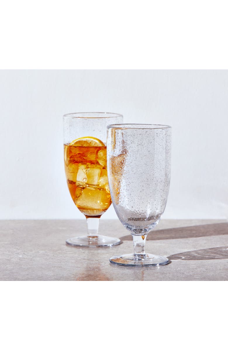 tag Bubble Glass Iced Tea Goblet Clear Drinkware for Everyday Use, Alternate, color, 
