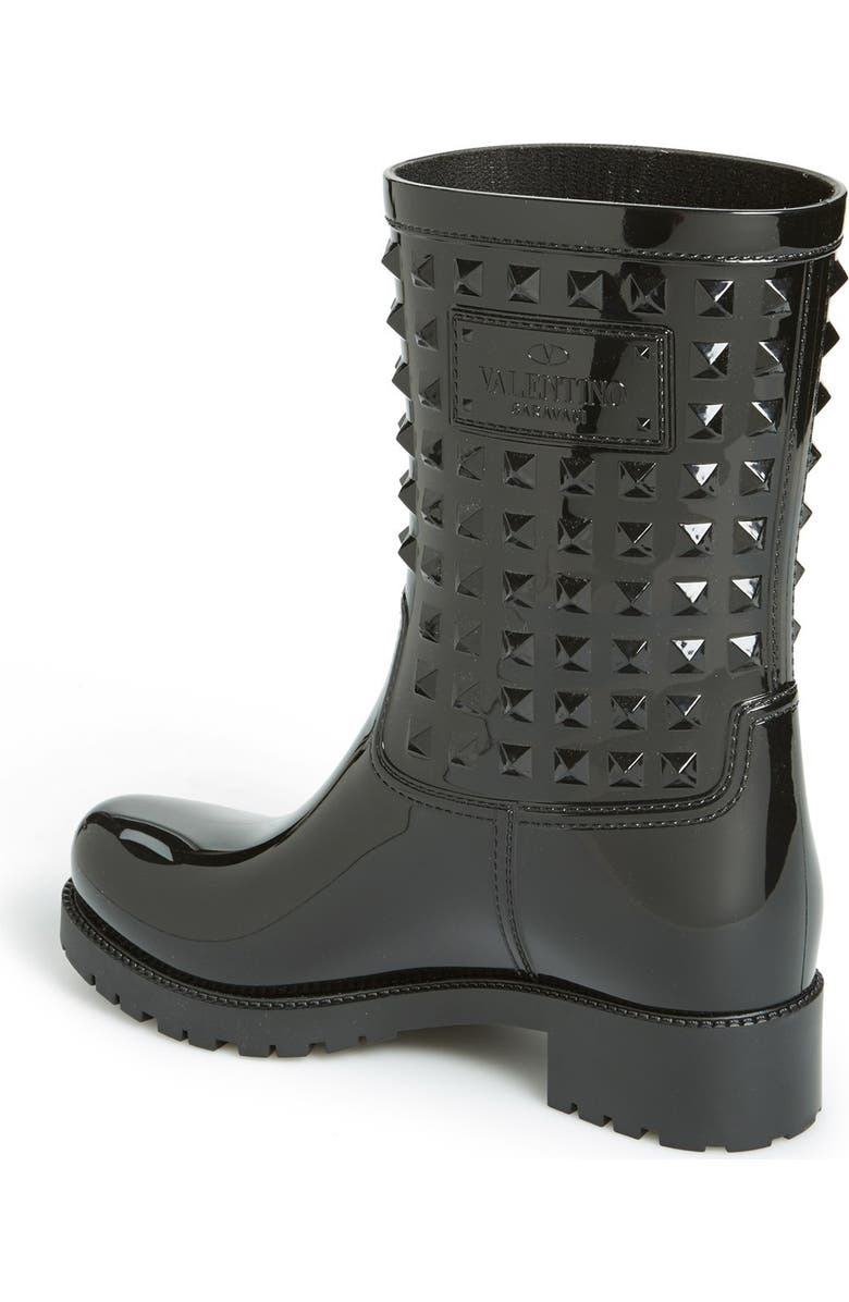 Valentino Garavani 'Rockstud' Rain Boot, Alternate, color,