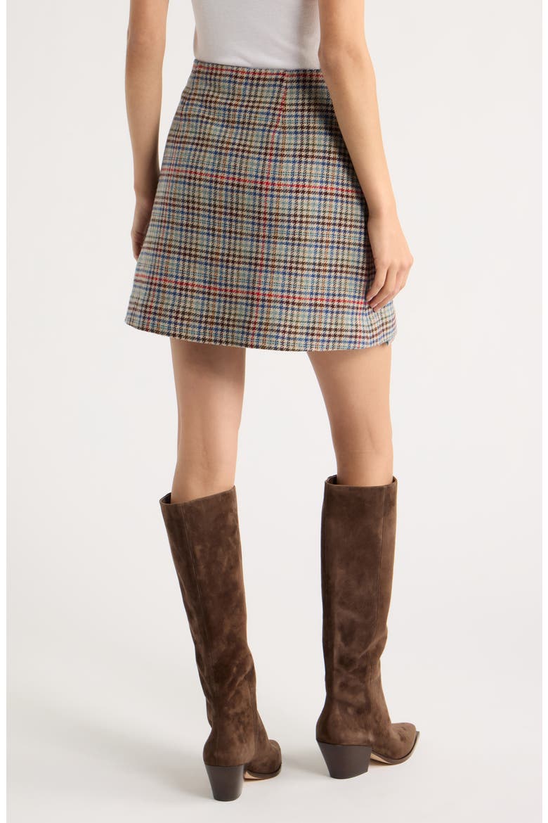 Margo Wool Wrap Miniskirt, Alternate, color, CAMEL BRIGHTS CHECK