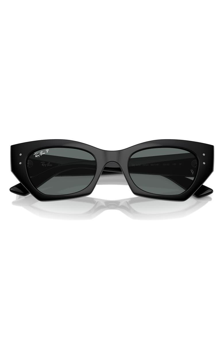 Ray-Ban Zena 49mm Polarized Small Geometric Sunglasses, Main, color,