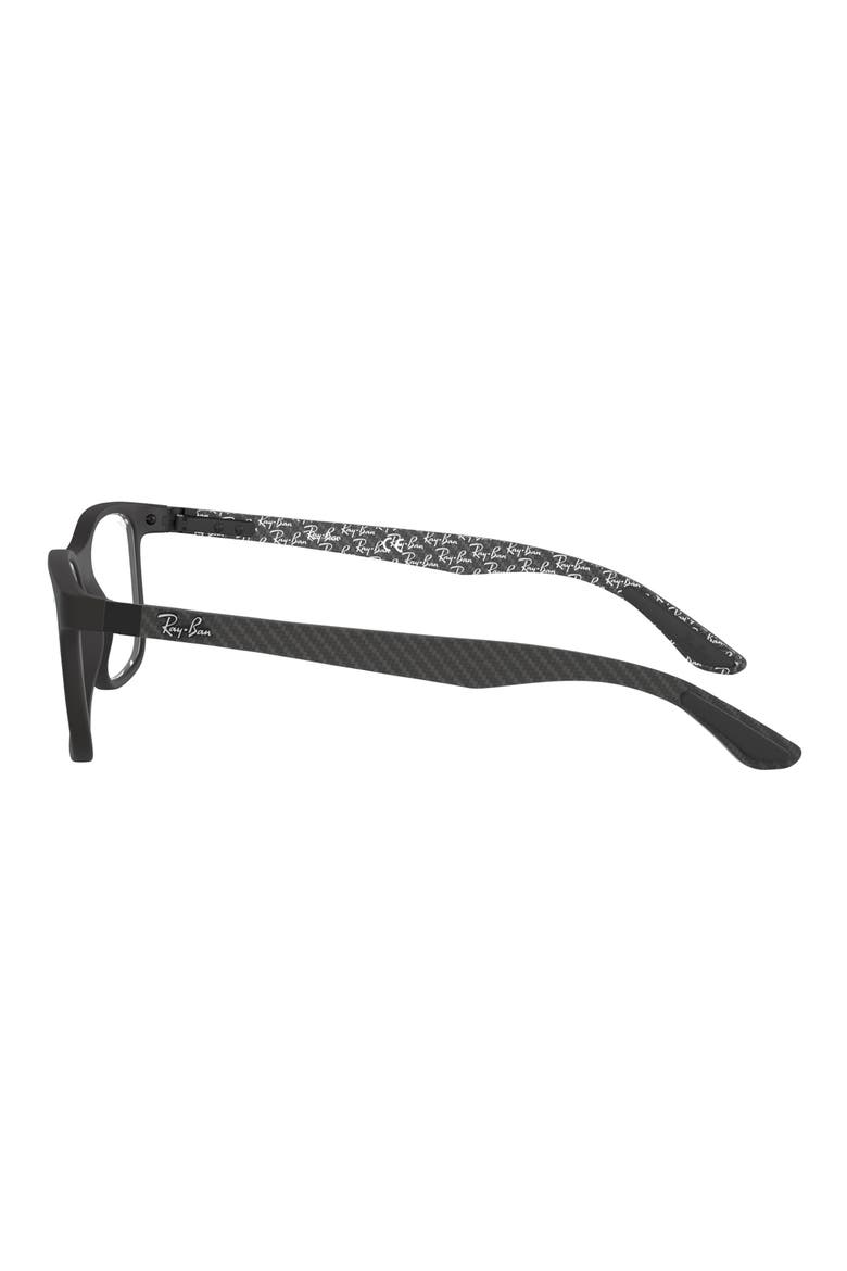 55mm Square Optical Glasses, Alternate, color, MATTE BLACK