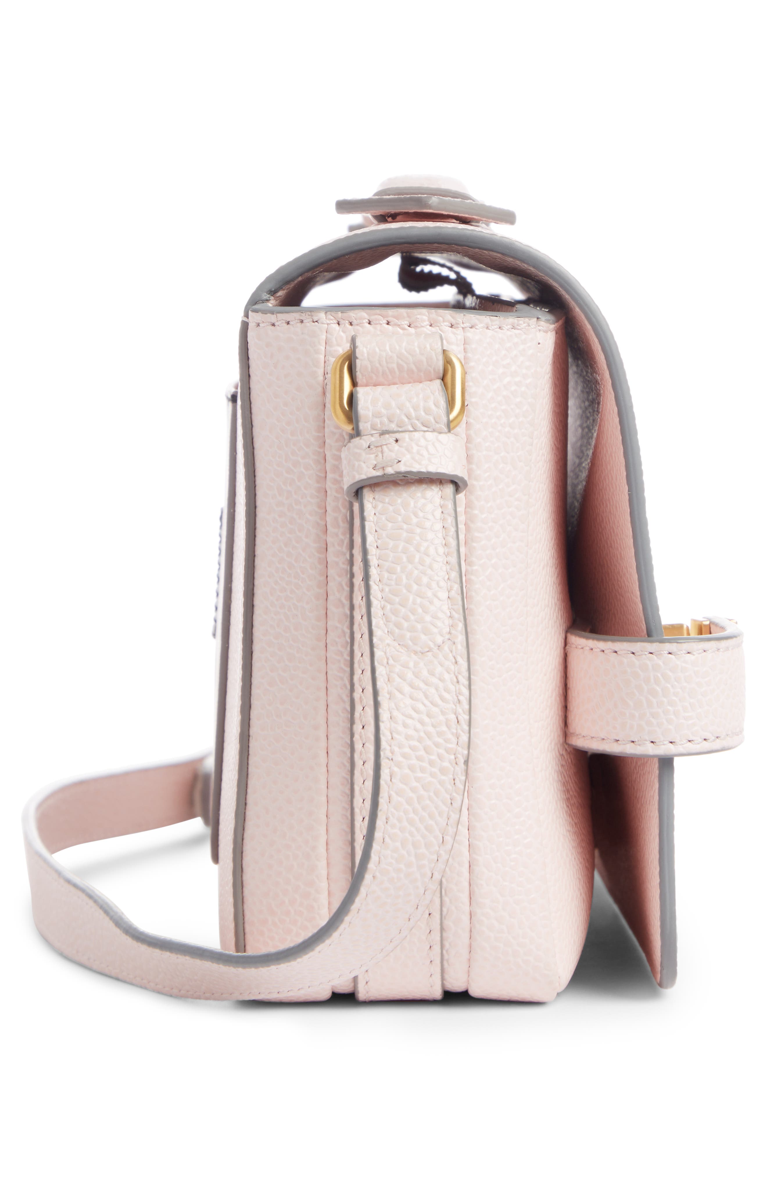 Thom Browne Leather Flap Crossbody Bag, Alternate, color, 