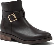 Lands' End Wide Width Leather Buckle Boots