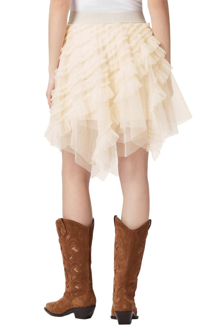 Jayde Handkerchief Hem Tulle Skirt, Alternate, color, TOFU WHITE