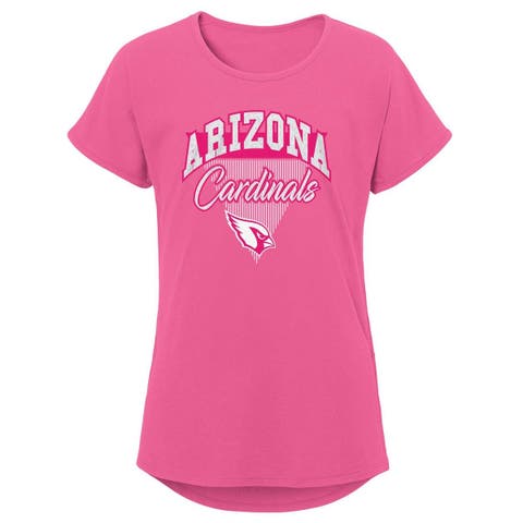 Girls Youth Pink Arizona Cardinals Playtime Dolman T-Shirt